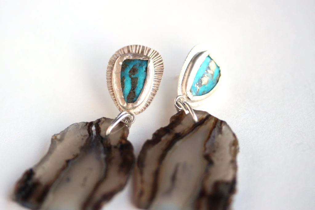 Turquoise & Agate Earrings : archive