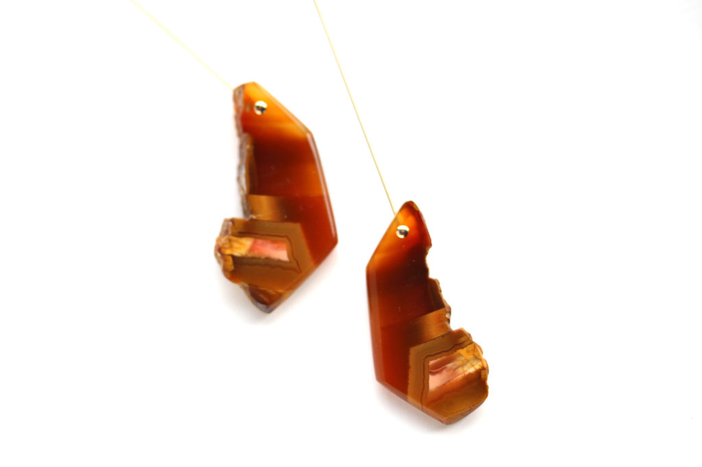 Rough Agate Earrings : archive