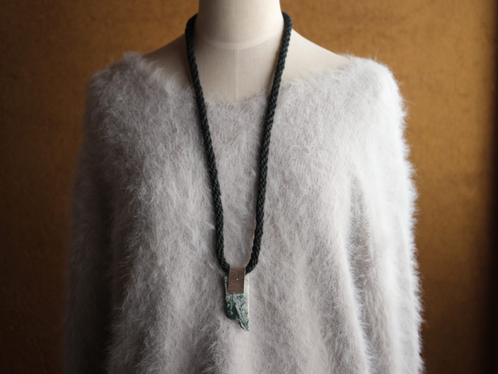 Moss Agate Kumihimo Necklace : archive