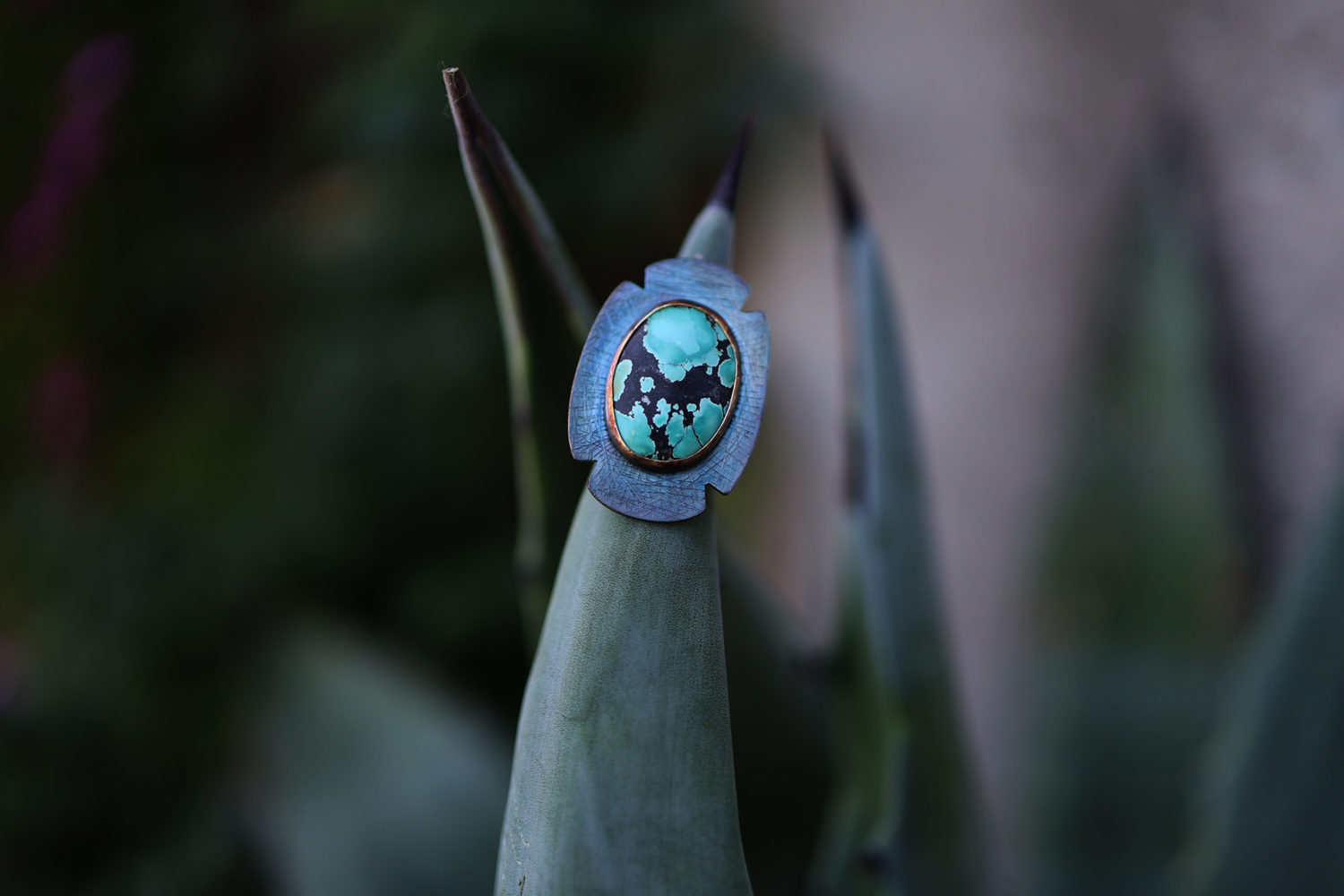 Turquoise Shield Ring - Size 6